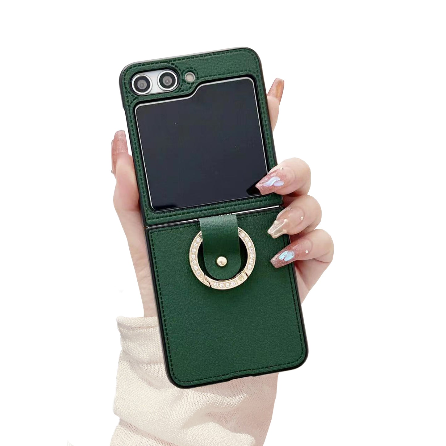 Miitoomo for Samsung Galaxy Z Flip 5 Case with Glitter Ring Holder