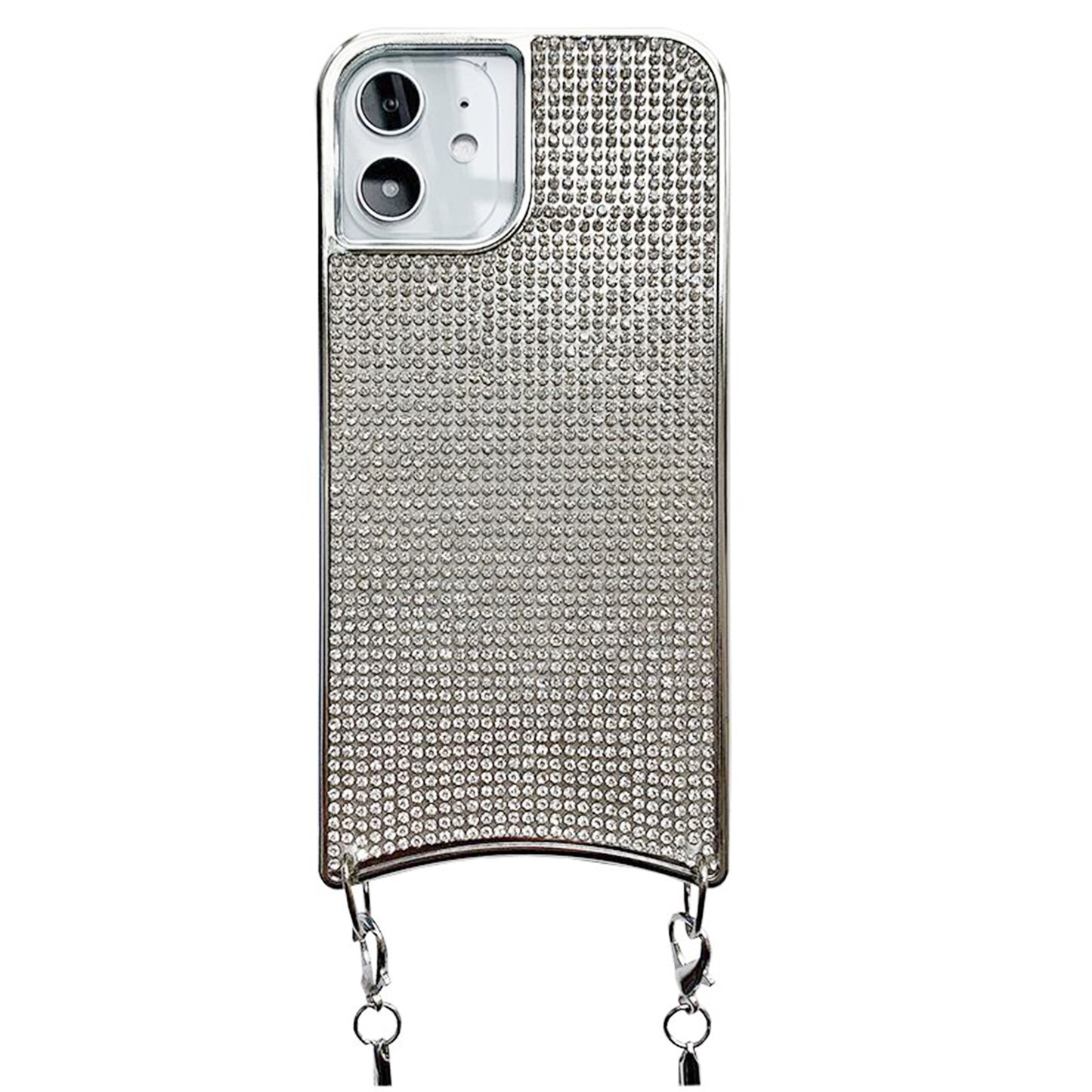 Miitoomo Compatible for iPhone 15 Case with Silver Key Chain Glitter Case