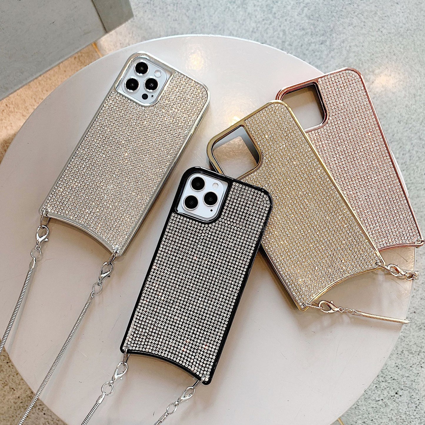 Miitoomo Compatible for iPhone 15 Case with Silver Key Chain Glitter Case