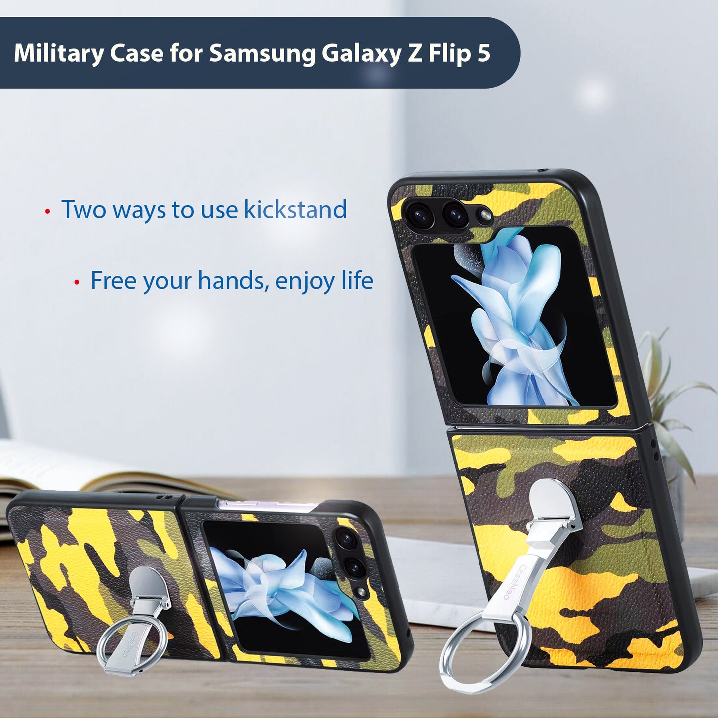 Miitoomo for Samsung Galaxy Z Flip 5 Case Cool Camouflage